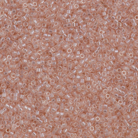 25g Miyuki Delica Seed Bead 11/0 Transparent Pink Luster DB1223