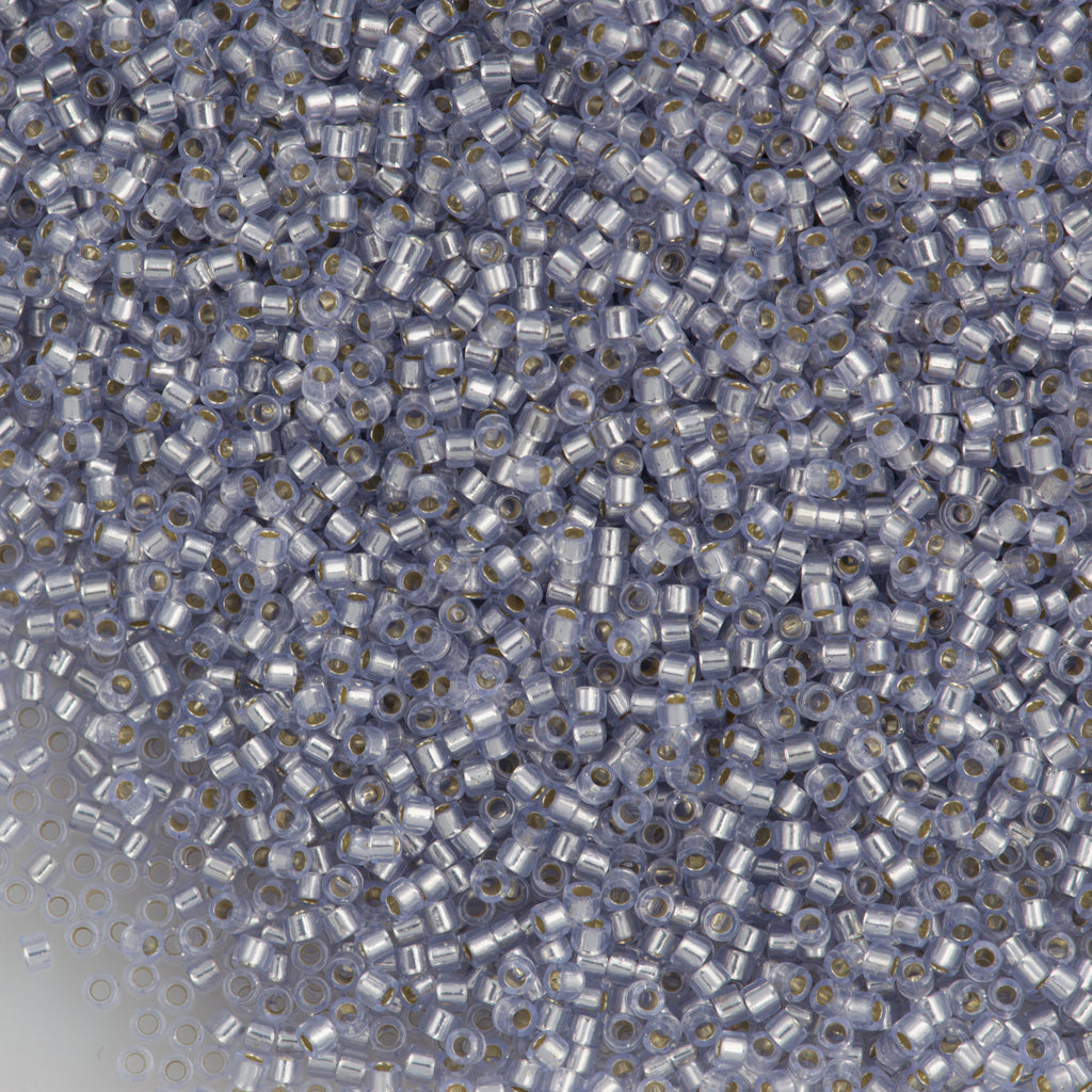 Miyuki Delica Seed Bead 11/0 Silver Lined Crystal Glazed Lavender 7g Tube DB1435
