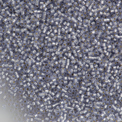 25g Miyuki Delica Seed Bead 11/0 Silver Lined Crystal Glazed Lavender DB1435