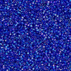 25g Miyuki Delica Seed Bead 11/0 Transparent Cobalt AB DB178