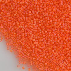 25g Miyuki Delica Seed Bead 11/0 Transparent Orange AB DB855