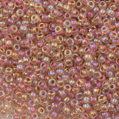 Miyuki Round Seed Bead 8/0 Inside Color Lined Salmon AB 22g Tube (275)
