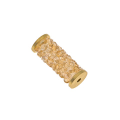 TRUE CRYSTAL 15mm Fine Rock Tube Golden Shadow Gold (001 GSHA)