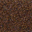 25g Miyuki Delica Seed Bead 11/0 Silver Lined Glazed Brown AB DB1692