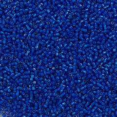Miyuki Delica Seed Bead 11/0 Deep Blue Inside Dyed Color White 2-inch Tube DB1785