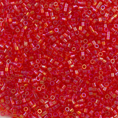 Miyuki Delica Seed Bead 15/0 Transparent Strawberry AB 2-inch Tube DBS172