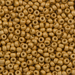 Miyuki Round Seed Bead 6/0 Duracoat Matte Galvanized Gold 20g Tube (4202F)