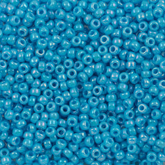 Miyuki Round Seed Bead 8/0 Opaque Turquoise Blue AB 22g Tube (482)
