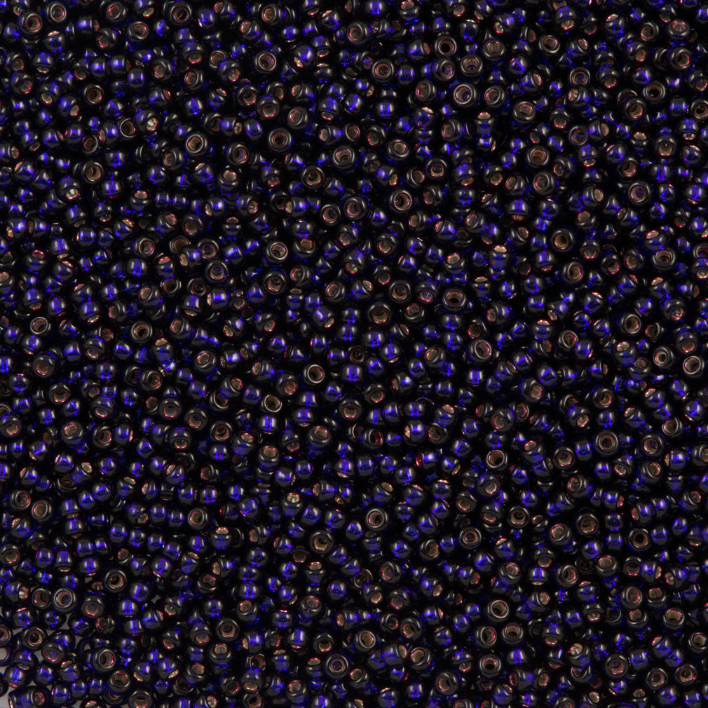 50g Miyuki Round Seed Bead 11/0 Dyed Silver Lined Dark Purple (1426)