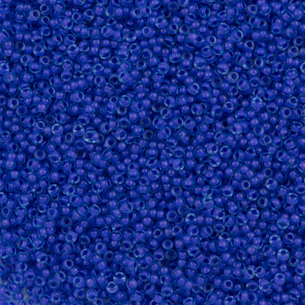 50g Miyuki Round Seed Bead 11/0 Semi Matte Lilac Lined Sapphire (1930)