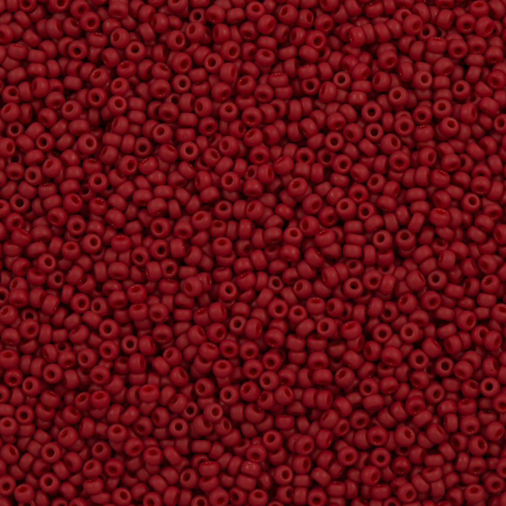 Miyuki Round Seed Bead 11/0 Opaque Matte Brick Red 22g Tube (2040)
