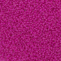 50g Miyuki Round Seed Bead 11/0 Inside Color Lined Fuchsia (209)
