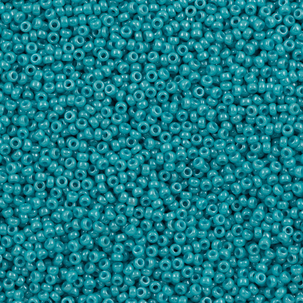 50g Miyuki Round Seed Bead 11/0 Opaque Turquoise Luster (2470)