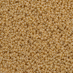 50g Miyuki Round Seed Bead 11/0 Opaque Tan AB (488)