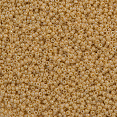 10g Miyuki Round Seed Bead 11/0 Opaque Tan AB (488)