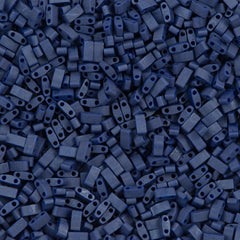 Miyuki Half Tila Seed Bead Opaque Matte Metallic Cobalt 7.5g Tube (2075)
