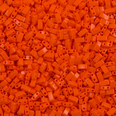 Miyuki Half Tila Seed Bead Opaque Orange 7.5g Tube (406)