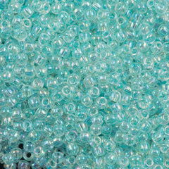 50g Toho Round Seed Bead 6/0 Transparent Aqua Frost AB (170)