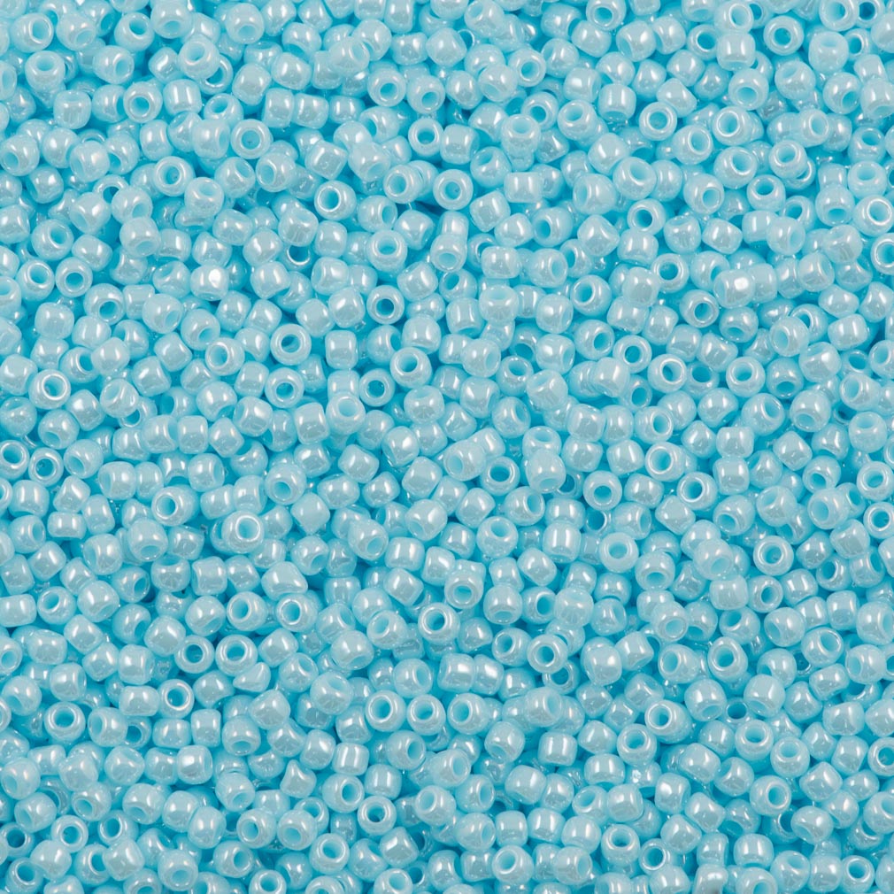 Toho Round Seed Bead 11/0 Opaque Luster Baby Blue 2.5-inch Tube (124)