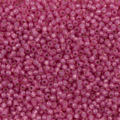 Toho Round Seed Bead 11/0 Silver Lined Ceylon Pink 2.5-inch Tube (2106)
