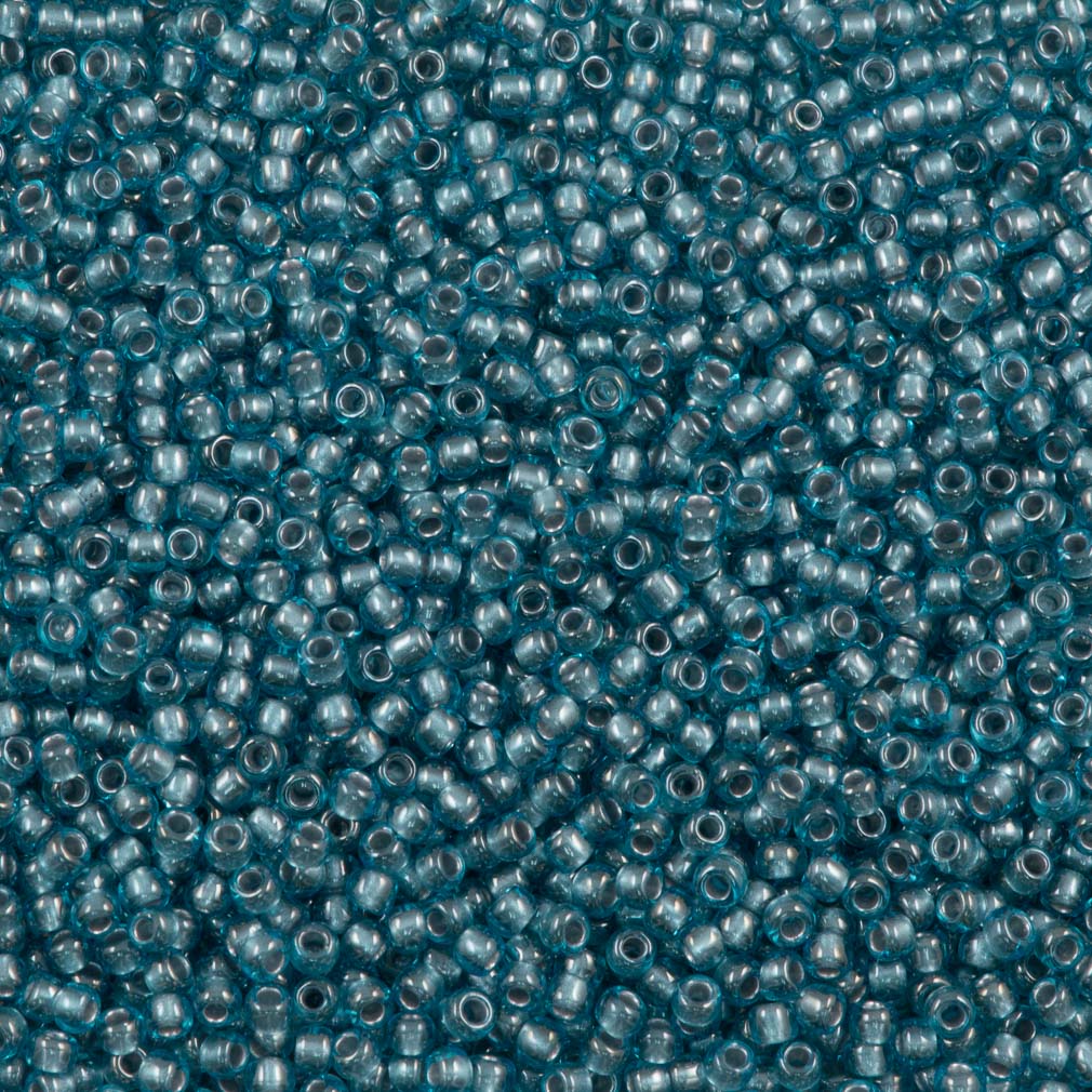 Toho Round Seed Bead 11/0 Inside Color Lined Aqua 19g Tube (285)
