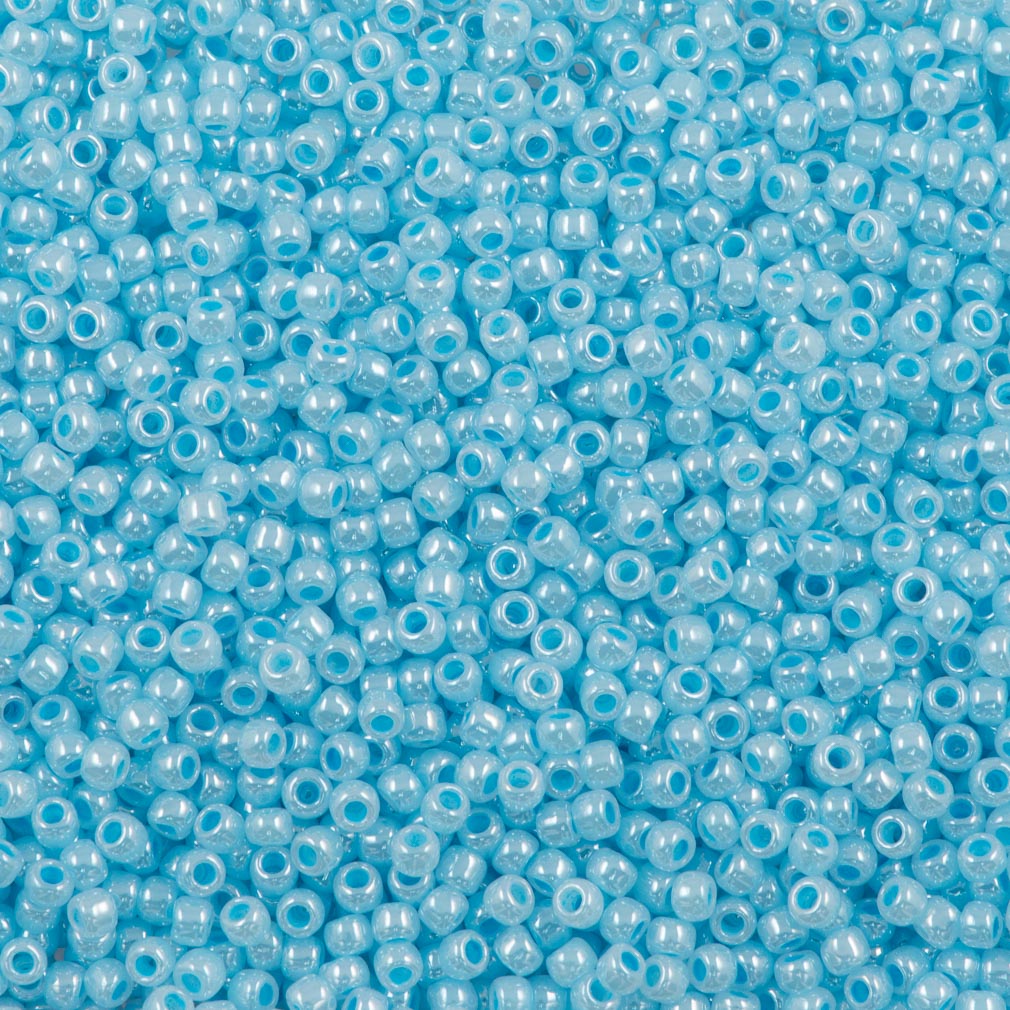 Toho Round Seed Bead 11/0 Ceylon Baby Blue 2.5-inch Tube (919)