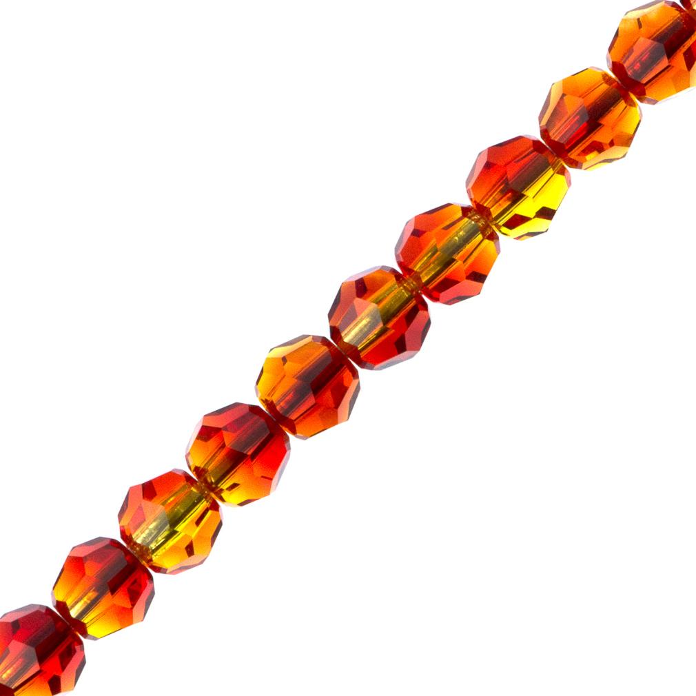 12 TRUE CRYSTAL 4mm Faceted Round Bead Fire Opal (237)