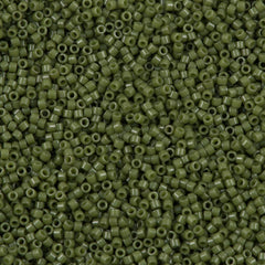 Miyuki Delica Seed Bead 11/0 Duracoat Opaque Army Green 2-inch Tube DB2357