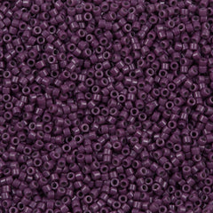 25g Miyuki Delica Seed Bead 11/0 Duracoat Opaque Dark Purple DB2360