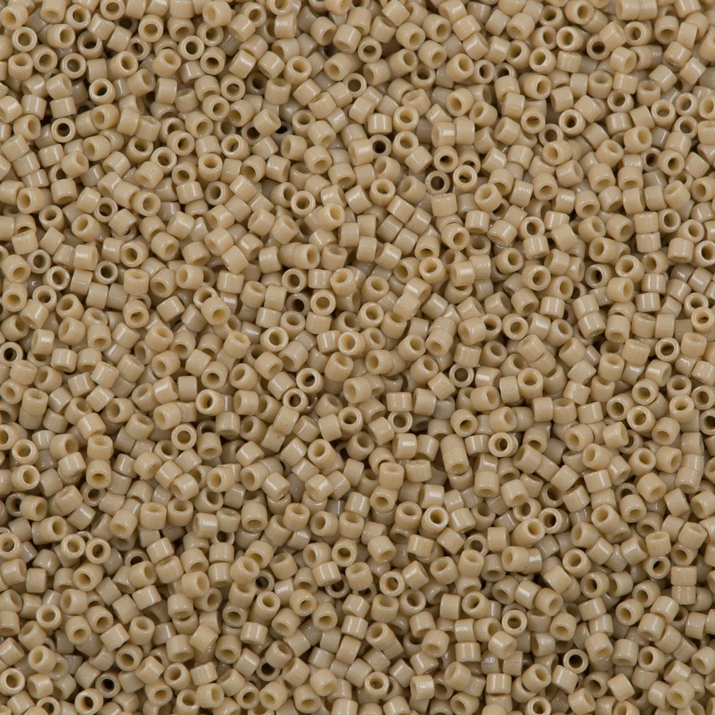 Miyuki Delica Seed Bead 11/0 Duracoat Opaque Navajo White 2-inch Tube DB2364