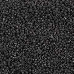 25g Miyuki Delica Seed Bead 11/0 Duracoat Opaque Charcoal Grey DB2368