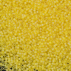 25g Miyuki Delica Seed Bead 11/0 Matte Transparent Yellow AB DB854