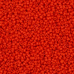 50g Miyuki Round Seed Bead 11/0 Opaque Vermilion Red (407)