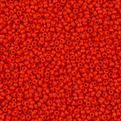 50g Miyuki Round Seed Bead 11/0 Opaque Vermilion Red (407)