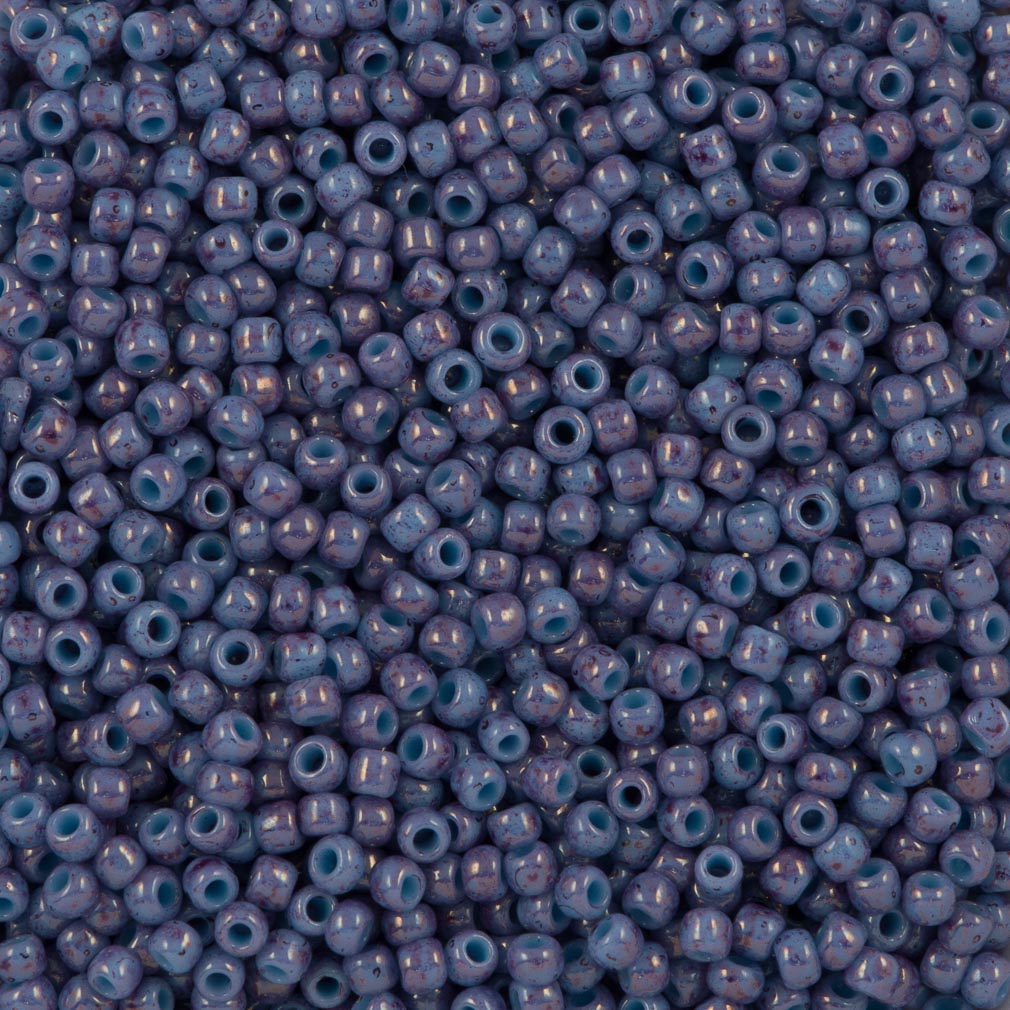 TOHO RE:Glass Round Seed Beads 8/0 : Rainbow Blue - 2.5 Tube