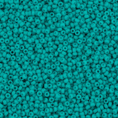 50g Miyuki Round Seed Bead 11/0 Opaque Matte Dyed Turquoise (2050)