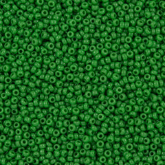 50g Miyuki Round Seed Bead 11/0 Opaque Jade Green (411)