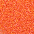 Czech Seed Bead 10/0 Opaque Orange AB (94140)