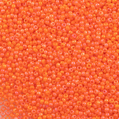 50g Czech Seed Bead 10/0 Opaque Orange AB (94140)