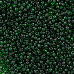 Czech Seed Bead 11/0 Transparent Green 2-inch Tube (50060)
