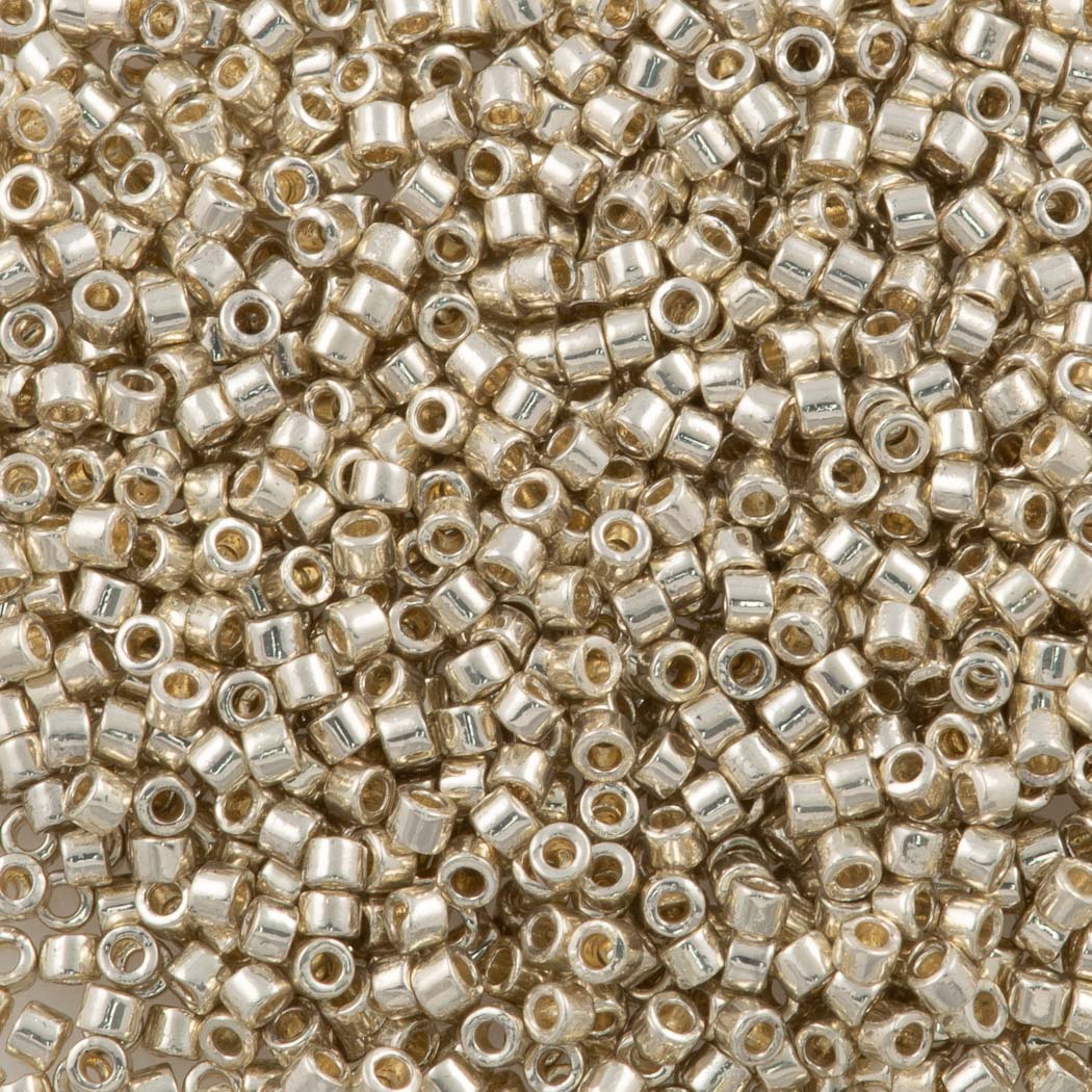 Miyuki Delica Seed Bead 11/0 Duracoat Galvanized Silver 2-inch Tube DB1831