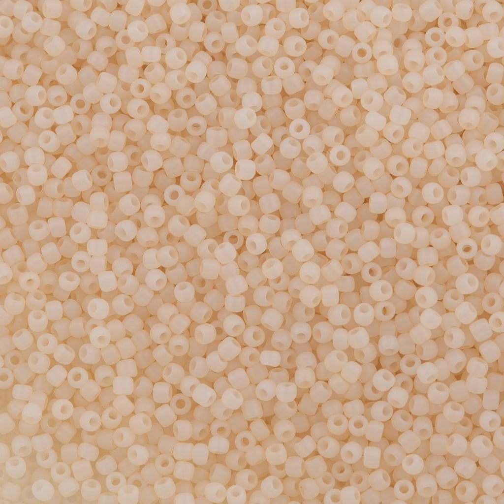 50g Toho Round Seed Bead 11/0 Transparent Ceylon Matte Cream (147F)