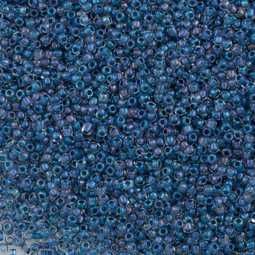 50g Toho Round Seed Beads 11/0 Inside Color Lined Slate Blue (188)