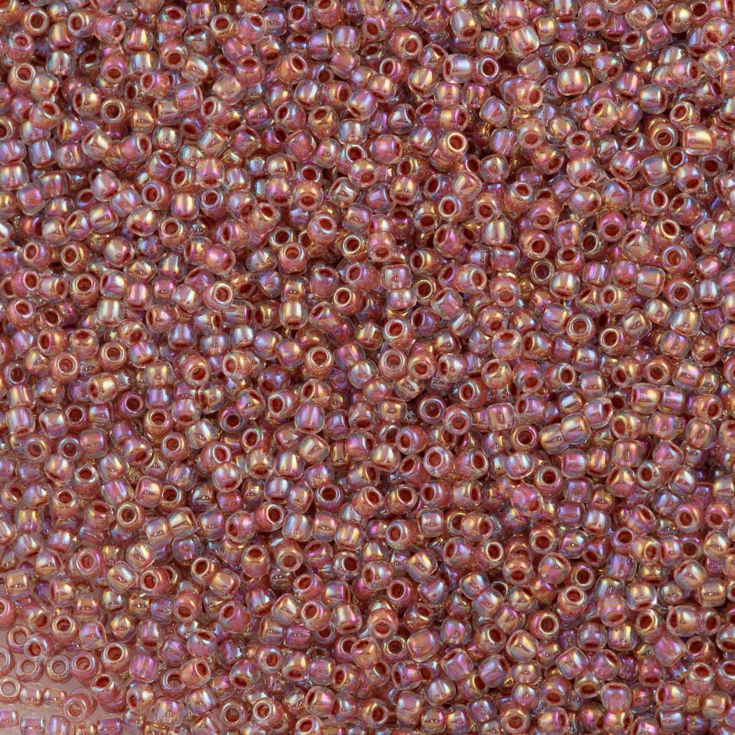 50g Toho Round Seed Beads 11/0 Inside Color Lined Sandstone AB (784)