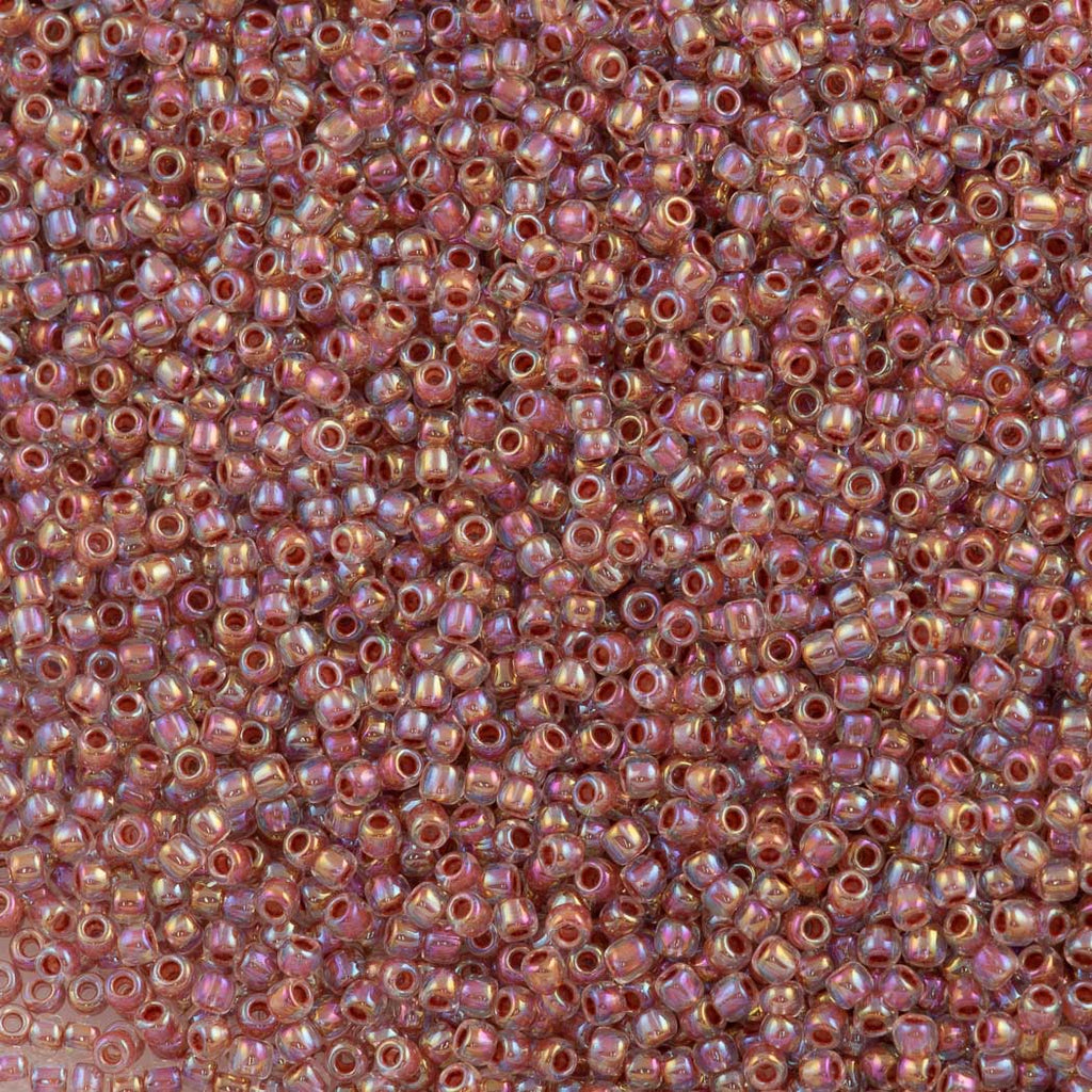 50g Toho Round Seed Beads 11/0 Inside Color Lined Sandstone AB (784)