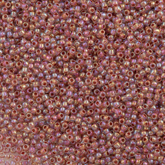 50g Toho Round Seed Beads 11/0 Inside Color Lined Sandstone AB (784)