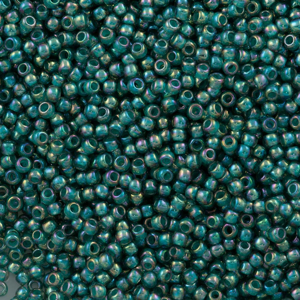 50g Toho Round Seed Bead 8/0 Inside Color Lined Sapphire Teal (1833)