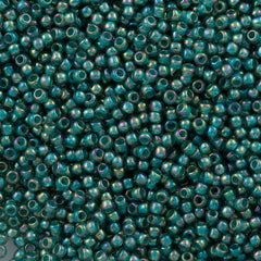 50g Toho Round Seed Bead 8/0 Inside Color Lined Sapphire Teal (1833)