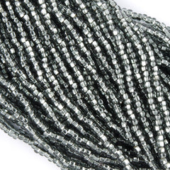 Czech Seed Bead 8/0 Black Diamond Silver Lined 50g (47010)