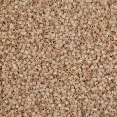 25g Miyuki Delica Seed Bead 11/0 Bisque Silver Lined Opal Glazed DB1452